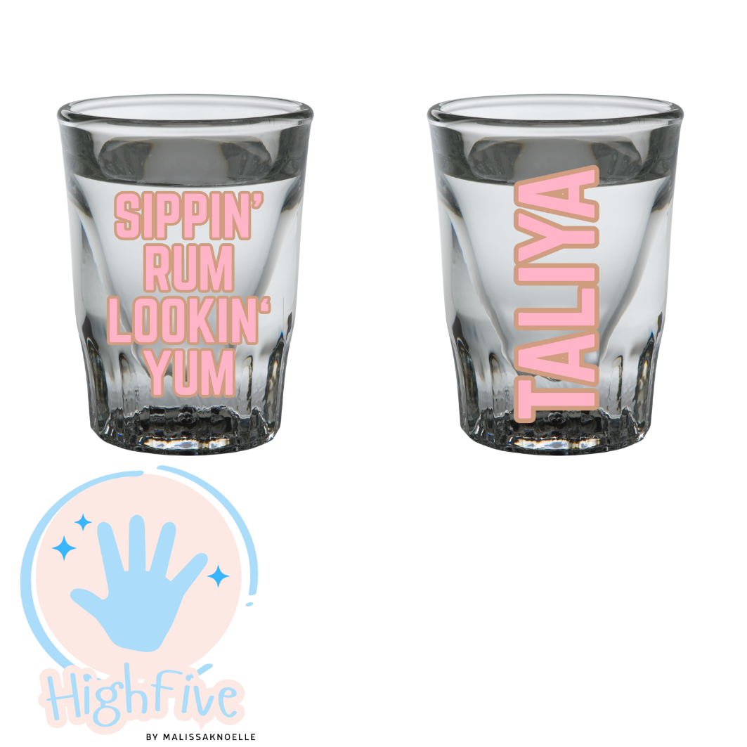 Custom Shot Glass (Sticker)