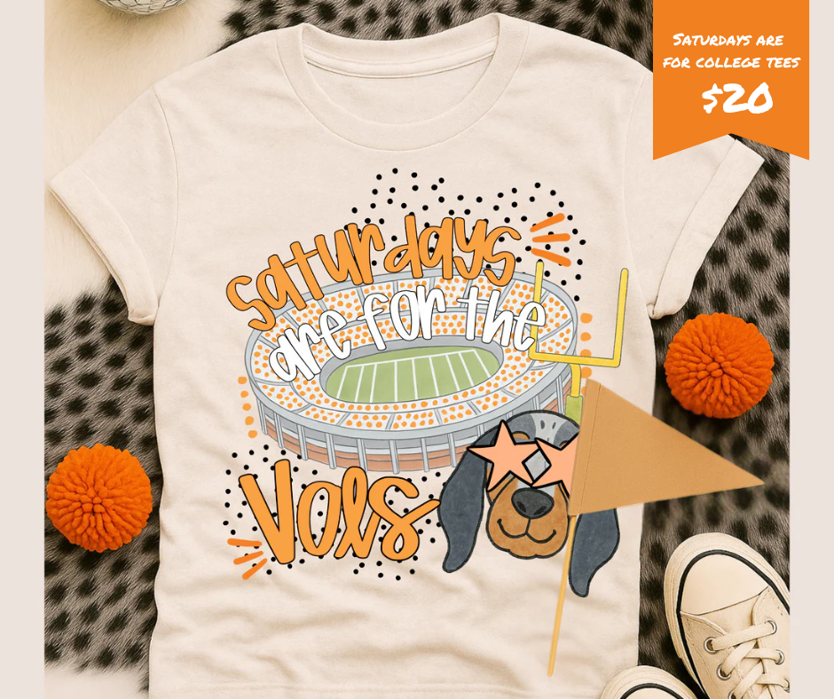 (Adult) Saturdays are for college Tees