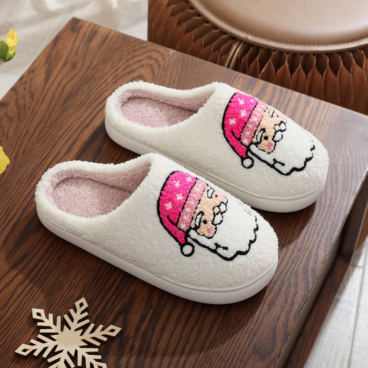 Pink Santa Slippers