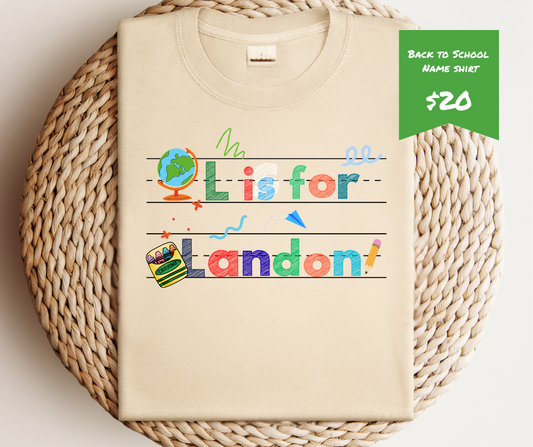 Back to School Name Tees