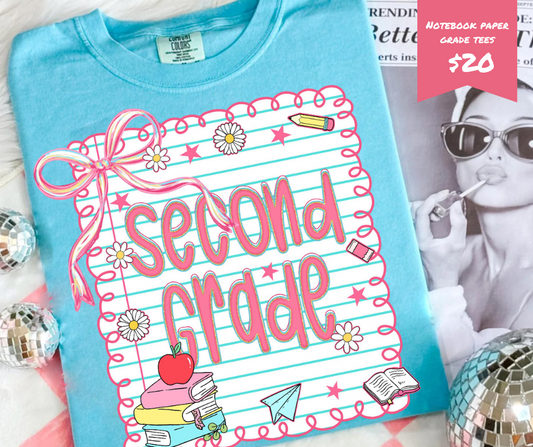 Notebook Paper Grade Tees