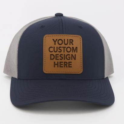 Custom Leather Patch Trucker Hat