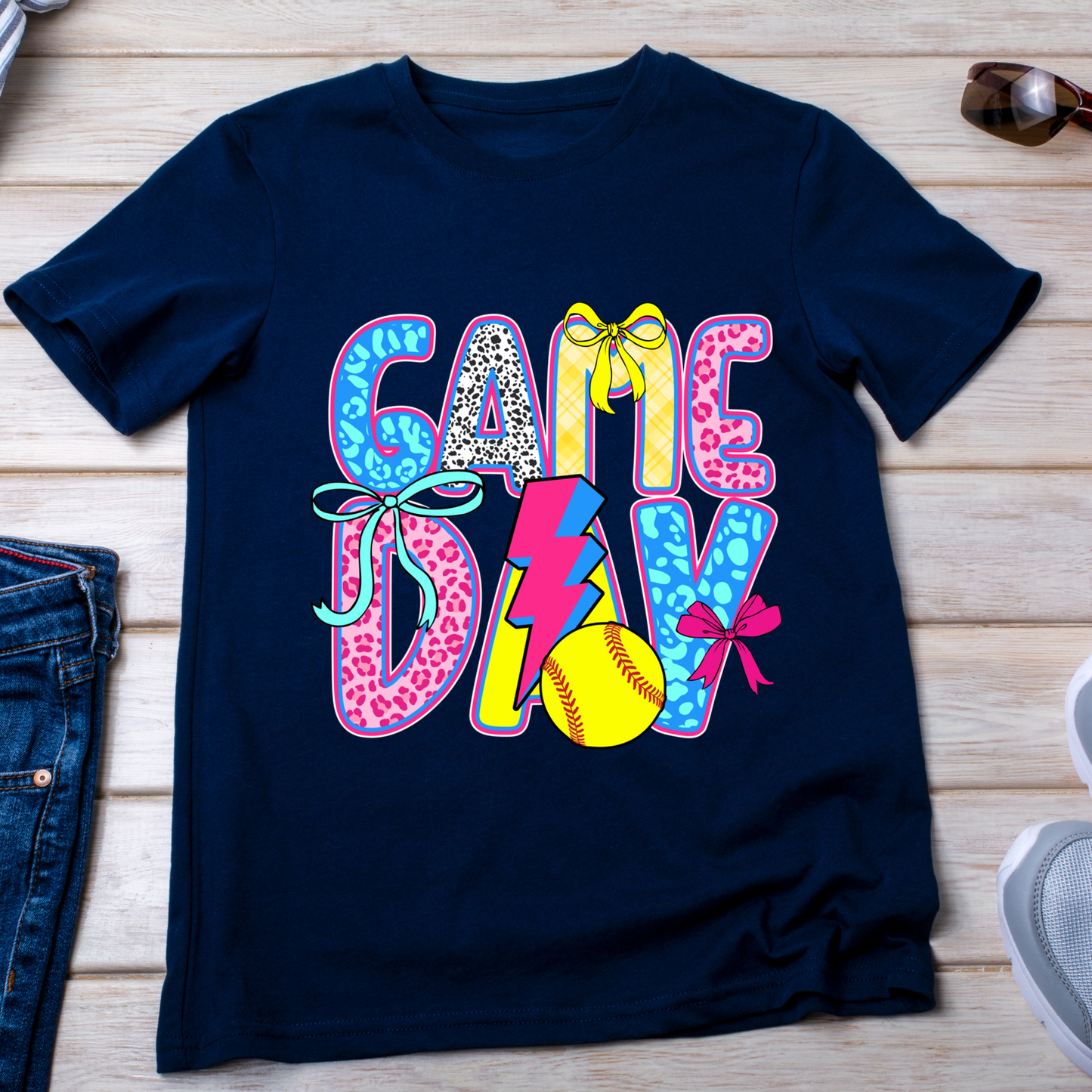 Preppy Softball Game Day